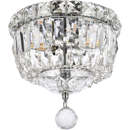 Tranquil 2 Light 8 inch Chrome Flush Mount Ceiling Light in Royal Cut