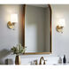 Henri Vanity Wall Light in Modern Gold