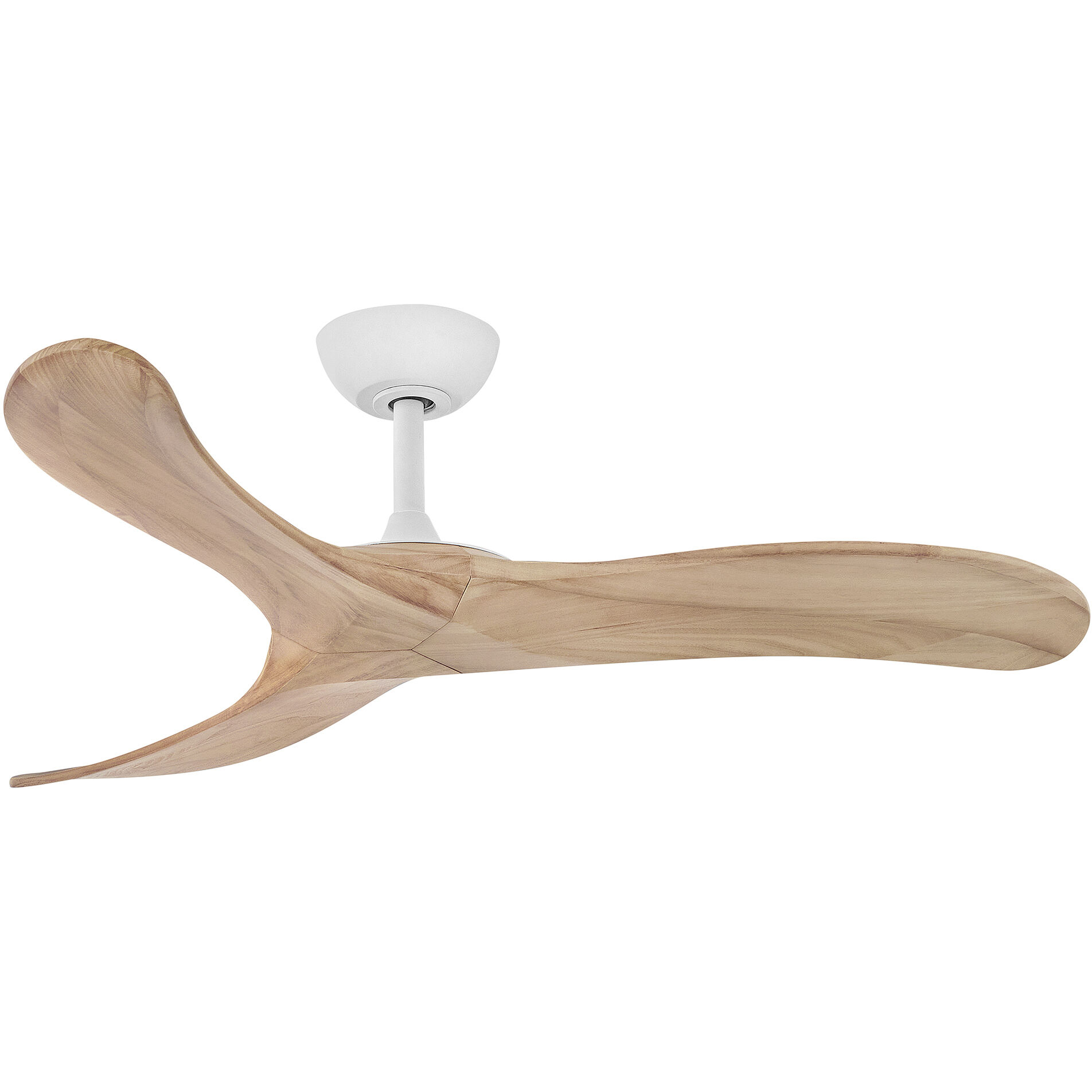 Swell 48 inch Matte White with Natural Blades Smart Fan