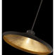 Alfa LED 23.75 inch Bronze and Gold Leaf Pendant Ceiling Light