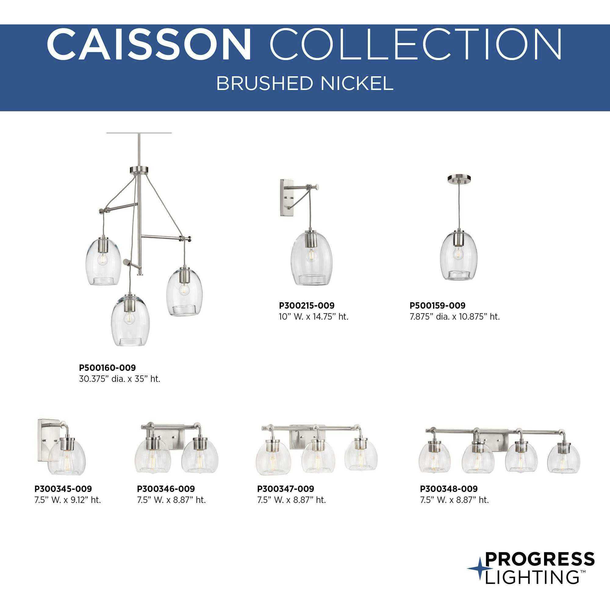 Caisson 1 Light 8 inch Brushed Nickel Mini-Pendant Ceiling Light