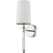 Mila 1 Light 5.5 inch Polished Nickel Wall Sconce Wall Light