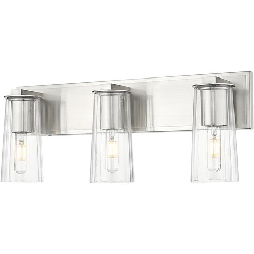 Titus 3 Light 24 inch Brushed Nickel Bath Vanity Light Wall Light