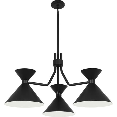 Cinch 3 Light 28.5 inch Matte Black Chandelier Ceiling Light