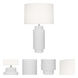 Dolly 27.5 inch 150 watt Daisy Glazed Textured Ceramic Table Lamp Portable Light in Fondine