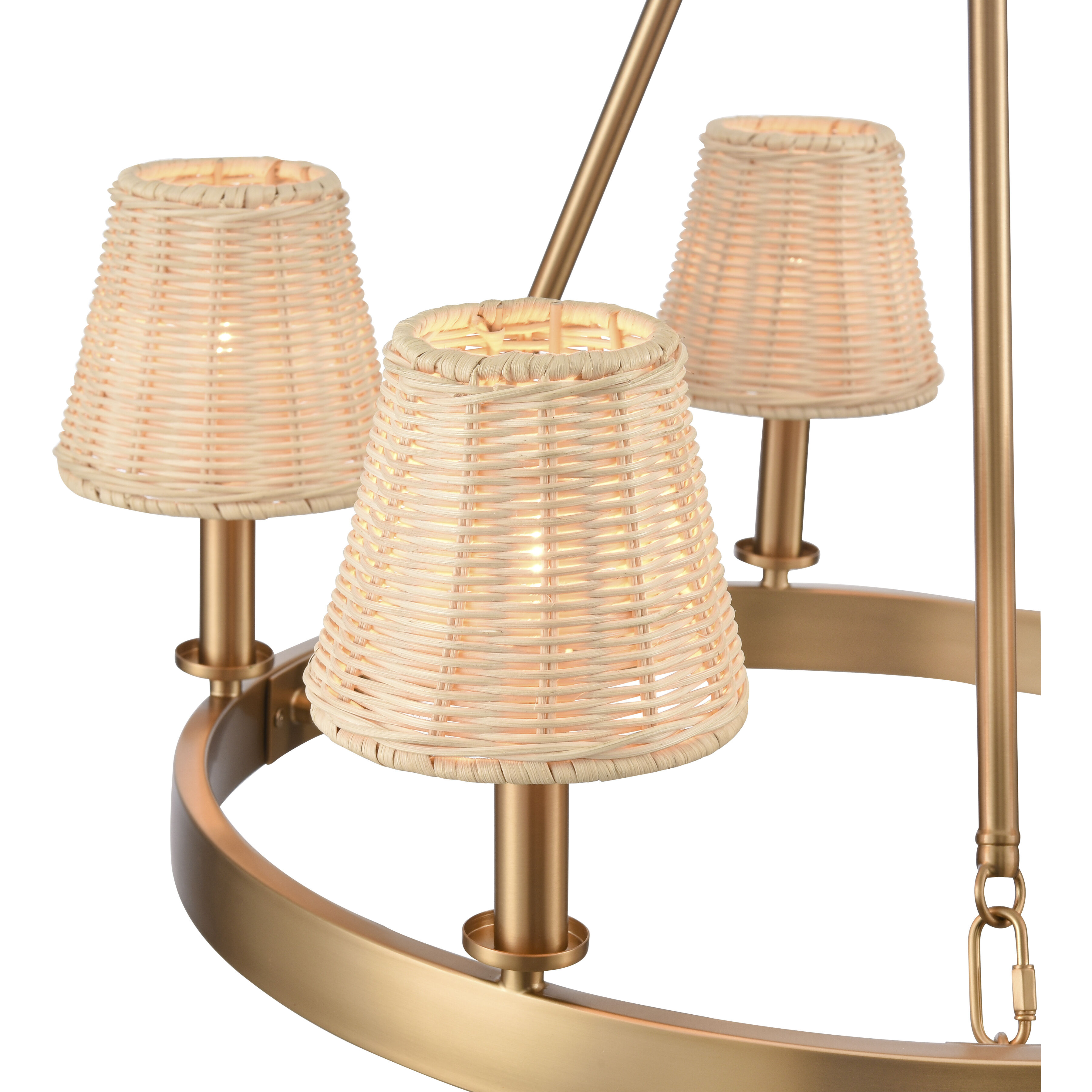 Rydell 5 Light 24.5 inch Brushed Gold Chandelier Ceiling Light