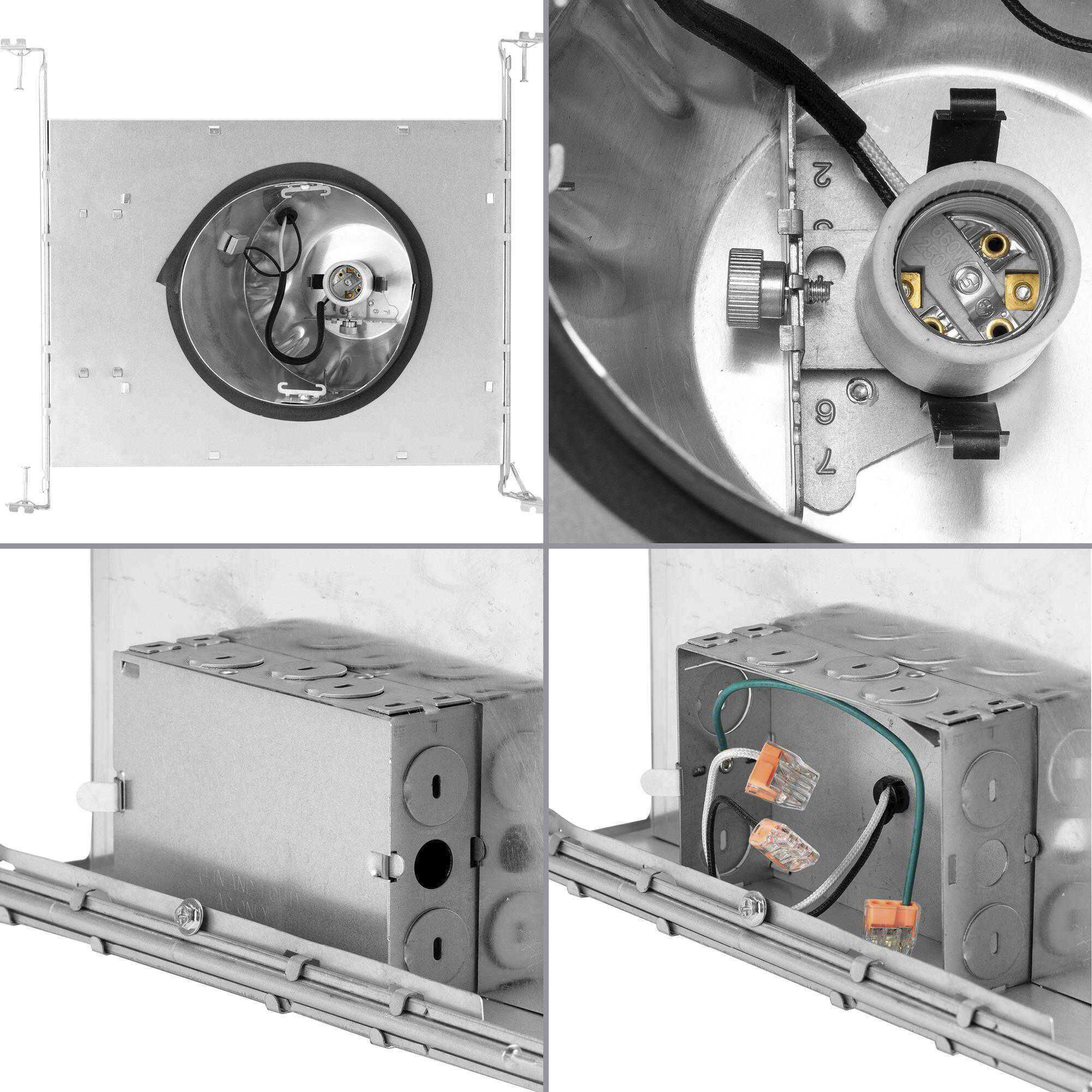 6in Slope Recessed Housing PAR30 Unfinished Recessed Can in IC Rated, New Construction, IC