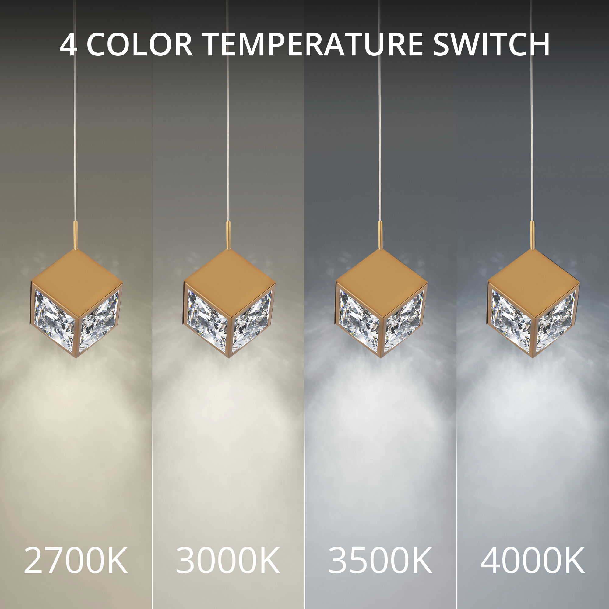 Ice Cube LED 18.75 inch Aged Brass Multi-Light Pendant Ceiling Light, dweLED