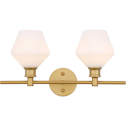 Gene 2 Light 19 inch Brass Wall sconce Wall Light