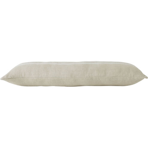 Felipe 13 inch Natural and White and Dark Brown Stripe Indoor Pillow