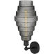 Cascade Sconce Wall Light in Matte Black, Smoked