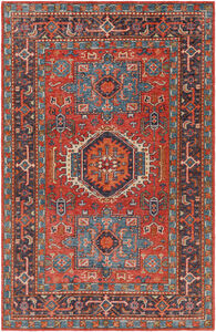 Kars 72 X 48 inch Red Rug, Rectangle