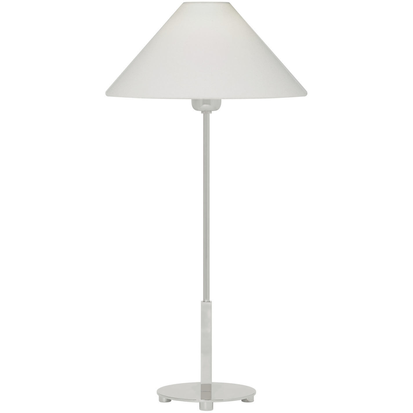 J. Randall Powers Hackney 23 inch 40 watt Polished Nickel Table Lamp Portable Light in Linen