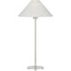 J. Randall Powers Hackney 23 inch 40 watt Polished Nickel Table Lamp Portable Light in Linen