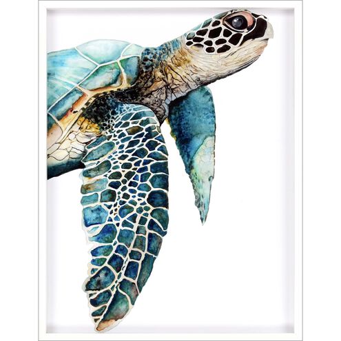 Animals Collection Turquoise Framed Art