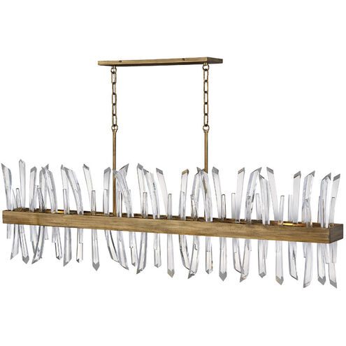 Revel LED 55.5 inch Burnished Gold Chandelier Ceiling Light, Linear & Oval