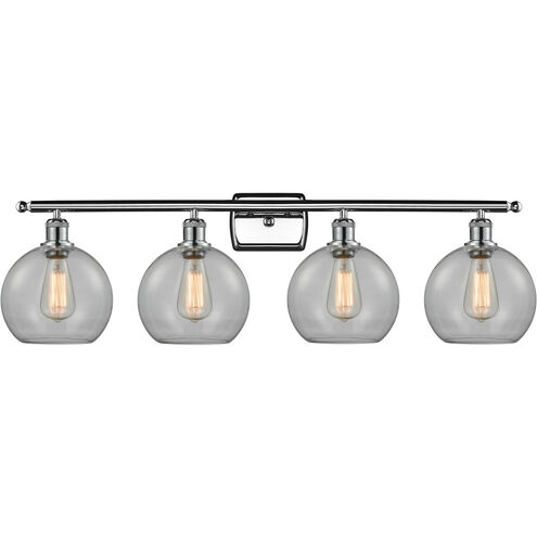 Ballston Athens LED 36 inch Polished Chrome Bath Vanity Light Wall Light in Clear Glass, Ballston