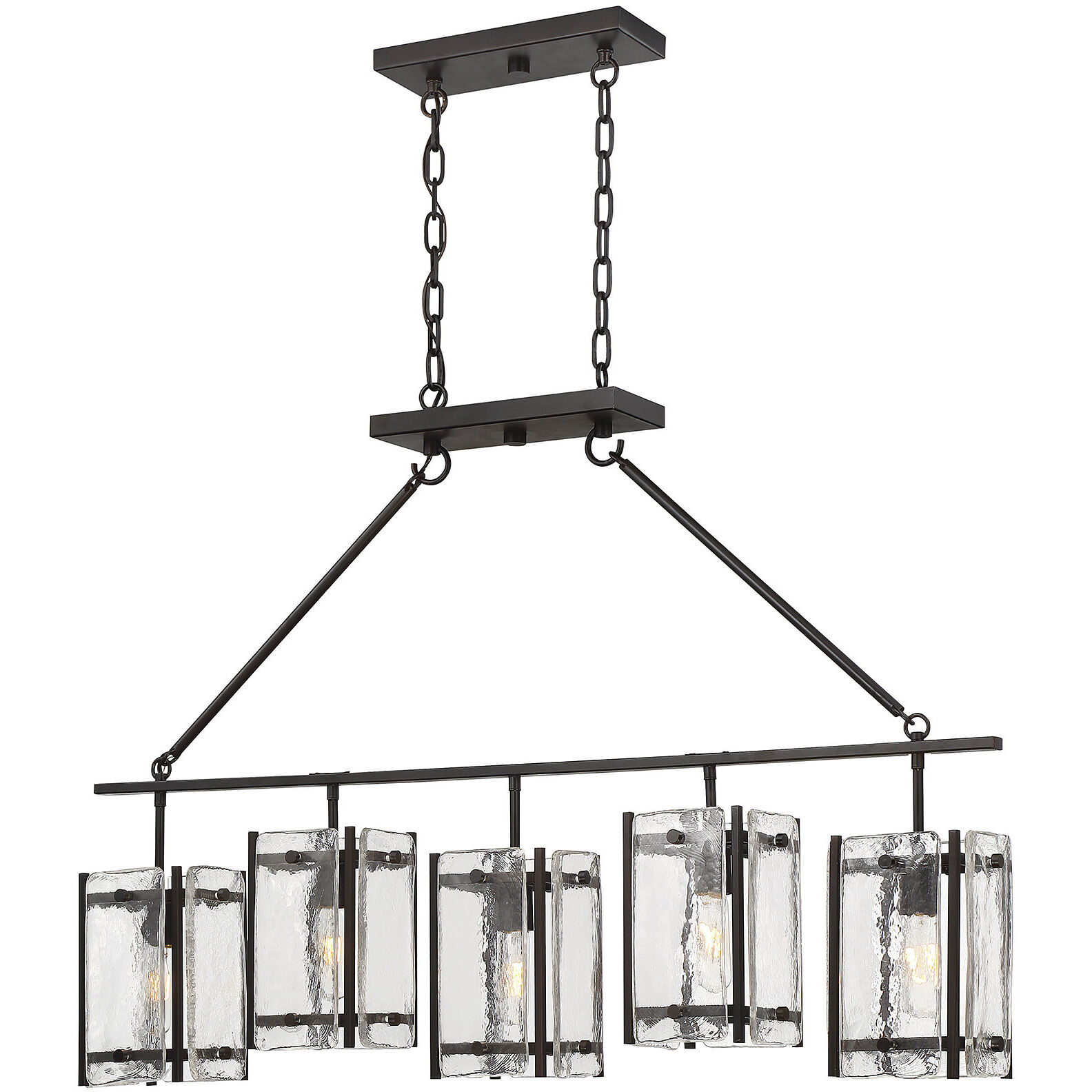 Glenwood 5 Light 45.13 inch English Bronze Linear Chandelier Ceiling Light