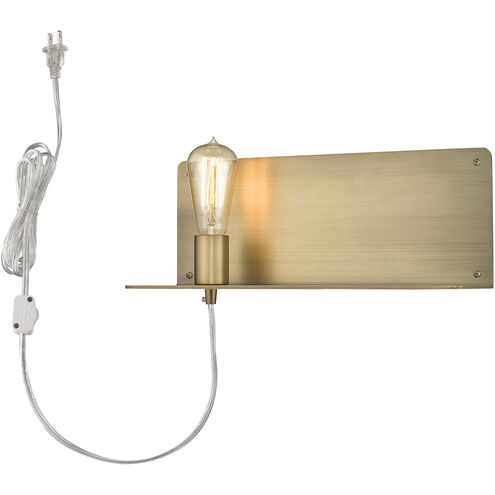 Arris 1 Light 15 inch Aged Brass Sconce Wall Light