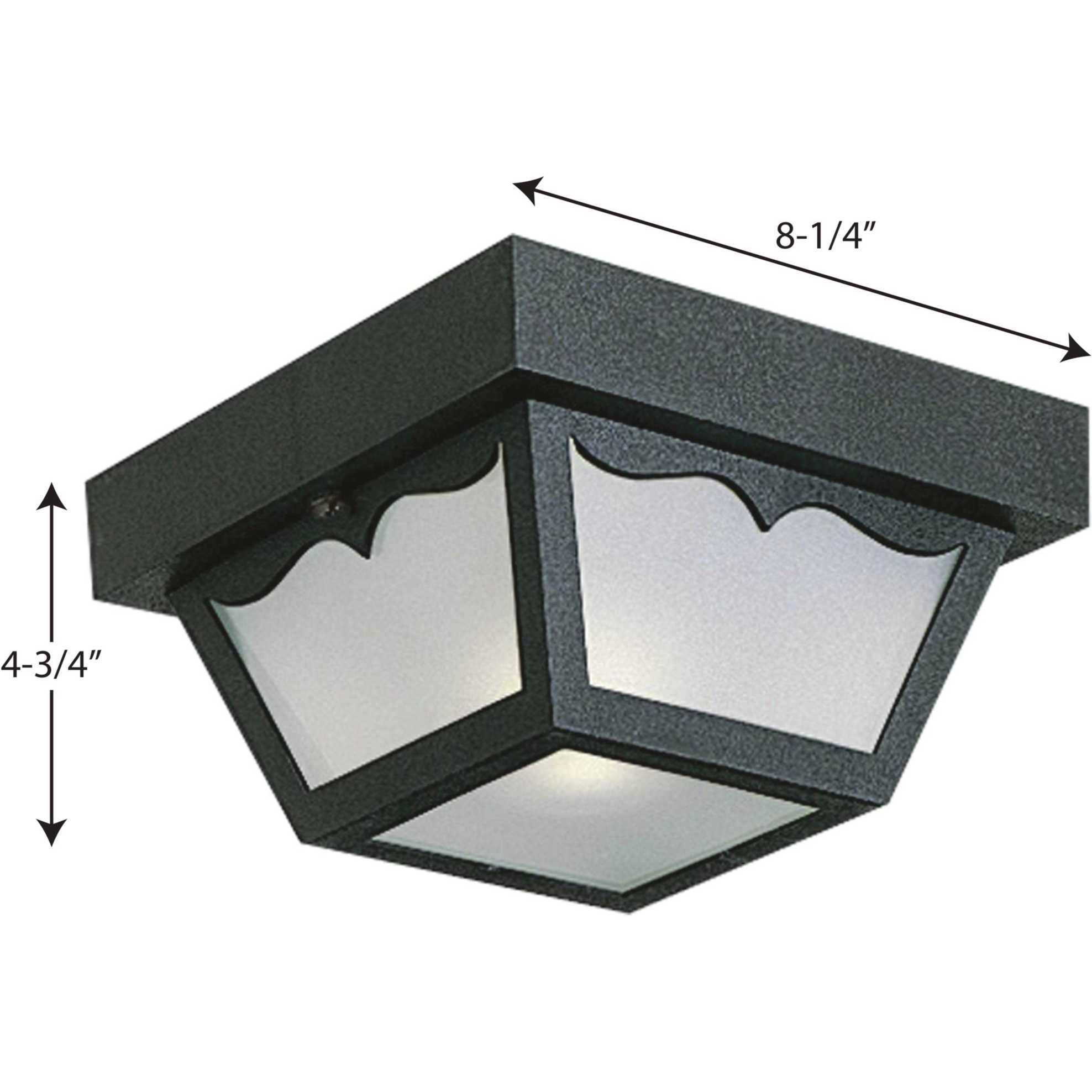 Ceiling Mount 1 Light 8.25 inch Textured Black Outdoor Flush Mount