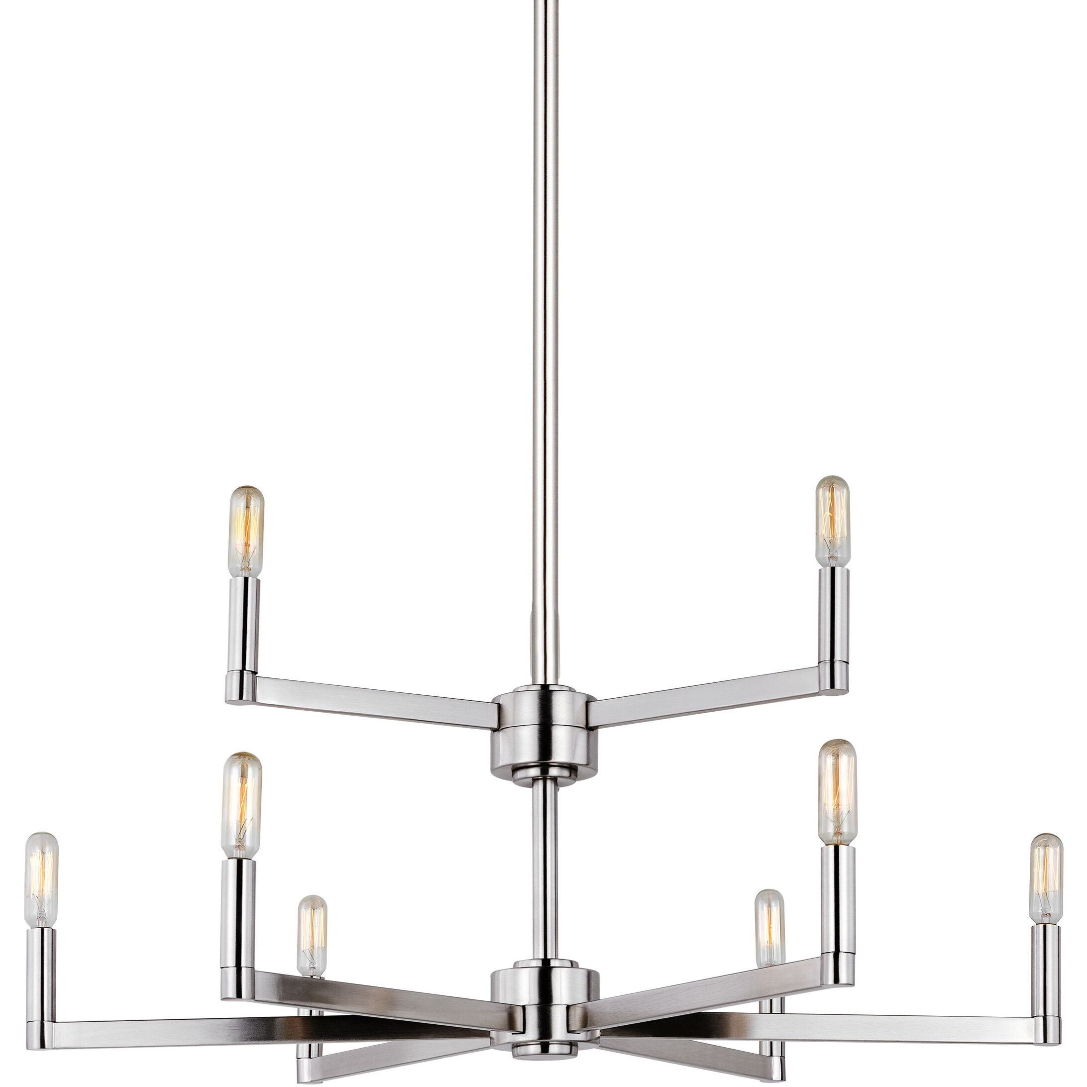 Fullton 9 Light 30 inch Brushed Nickel Chandelier Ceiling Light