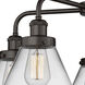 Cone 5 Light 25.75 inch Oil Rubbed Bronze Chandelier Ceiling Light in Clear Glass