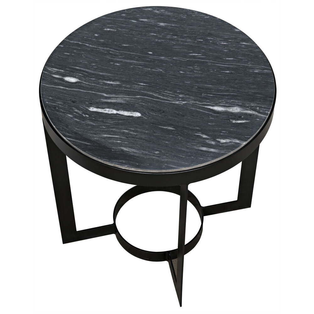 Parker 26 X 25 inch Matte Black Side Table