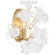 Bloome Wall Sconce Wall Light in Legacy Brass, Clear Handmade Glass