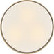 Cedric 3 Light 18 inch Lacquered Brass Flush Mount Ceiling Light