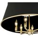 Coco 6 Light 24 inch Matte Black/French Gold Pendant Ceiling Light