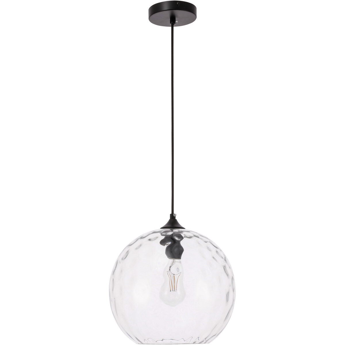 Gibson 1 Light 12 inch Black Pendant Ceiling Light