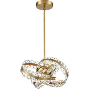 Knot 4 Light 13 inch Aged Brass Pendant Ceiling Light