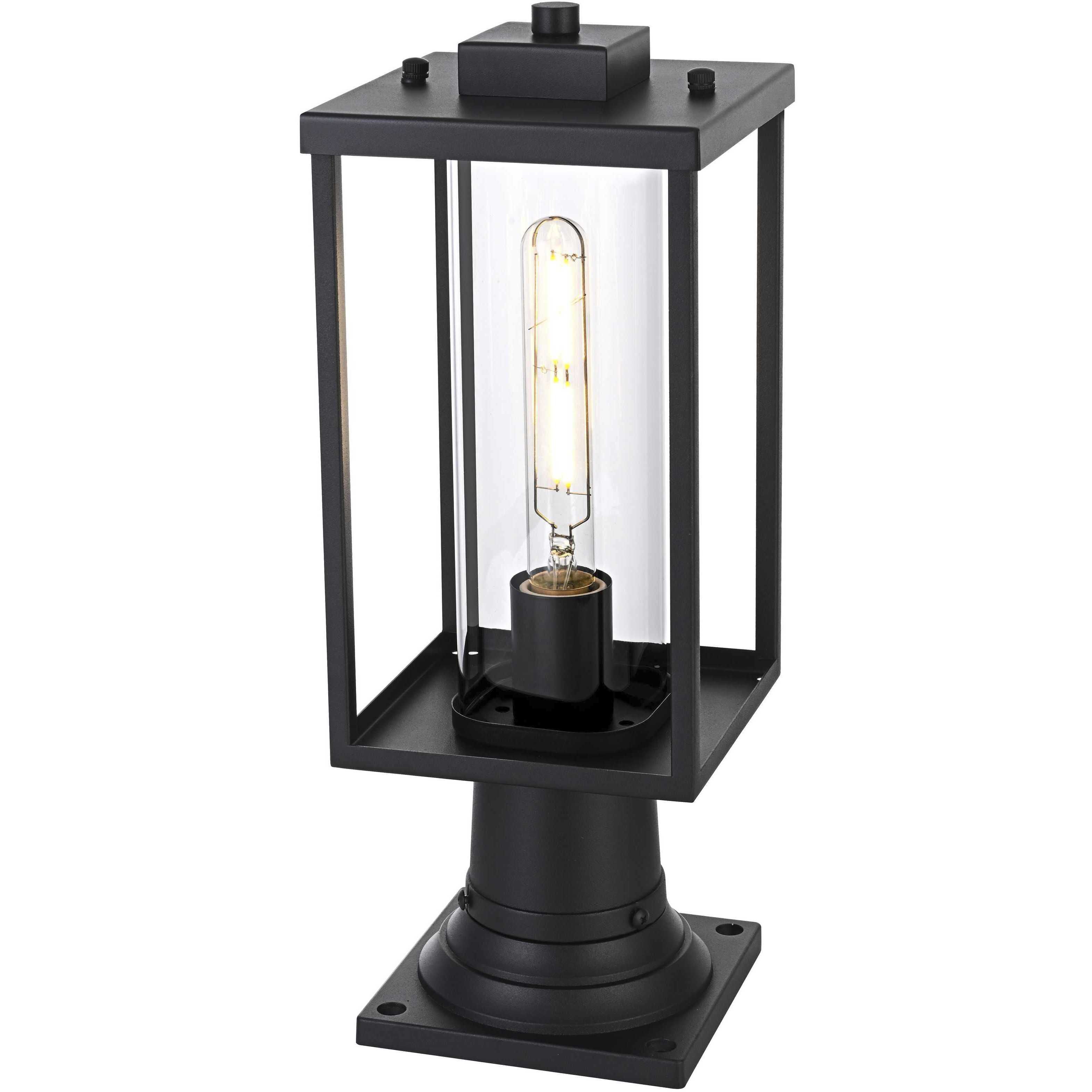 Memphis 1 Light 16.5 inch Black Outdoor Post Light