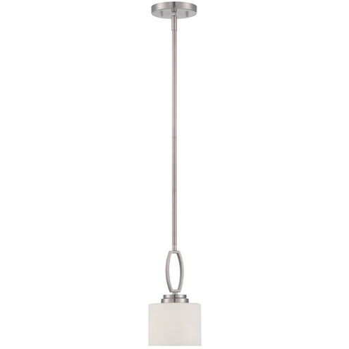 Axel 1 Light 5.25 inch Satin Platinum Mini Pendant Ceiling Light