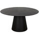 Vesuvius 59 X 59 inch Matte Black Dining Table