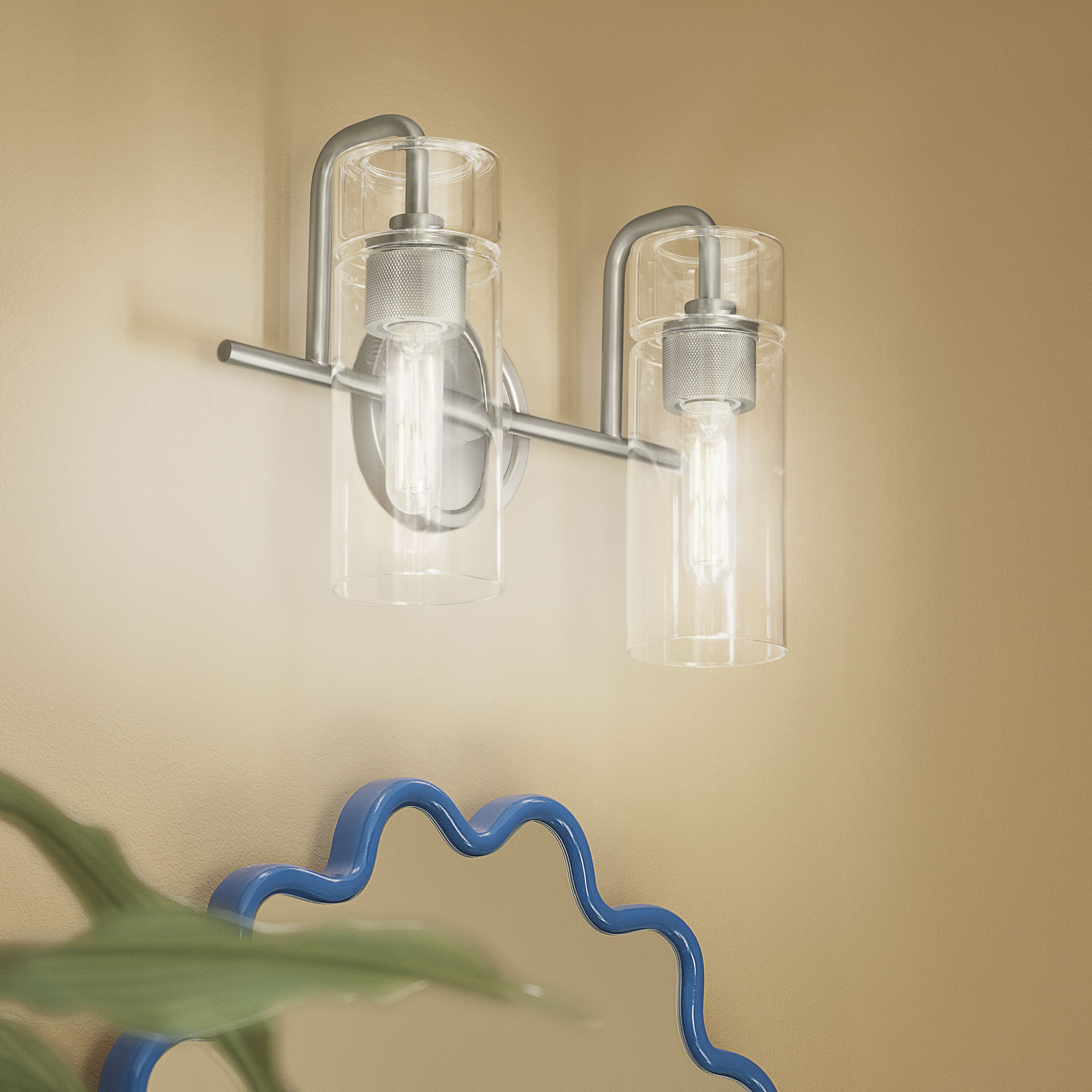 Niccol 2 Light 14 inch Brushed Nickel Vanity Light Wall Light