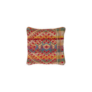 Monetta 20 X 20 inch Bright Red and Peach Pillow Kit