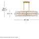 Rene 8 Light 45 inch Distressed Brass Chandelier Ceiling Light