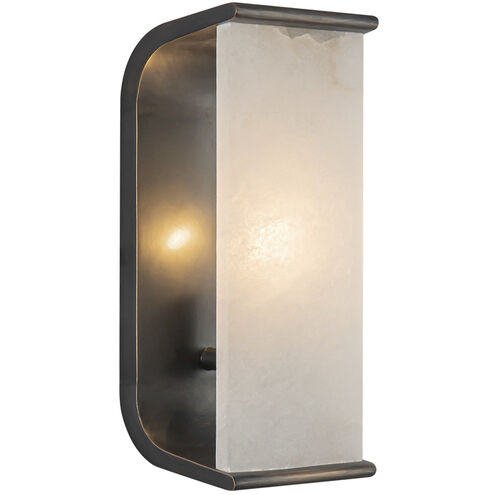 Abbott 1 Light 4.25 inch Urban Bronze Bath Vanity Light Wall Light in Urban Bronze and Alabaster