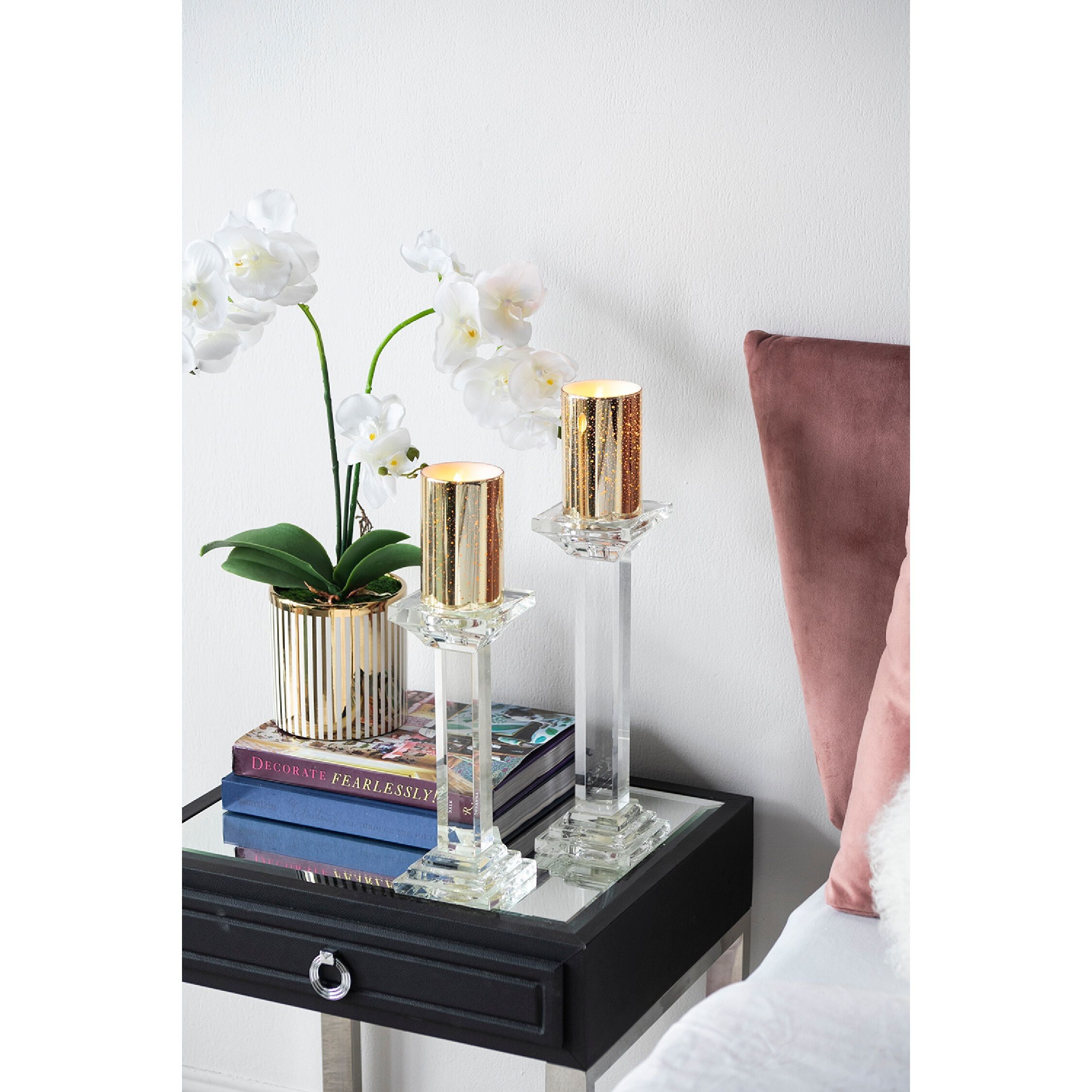 Speckled 5 X 3 inch LED Candle