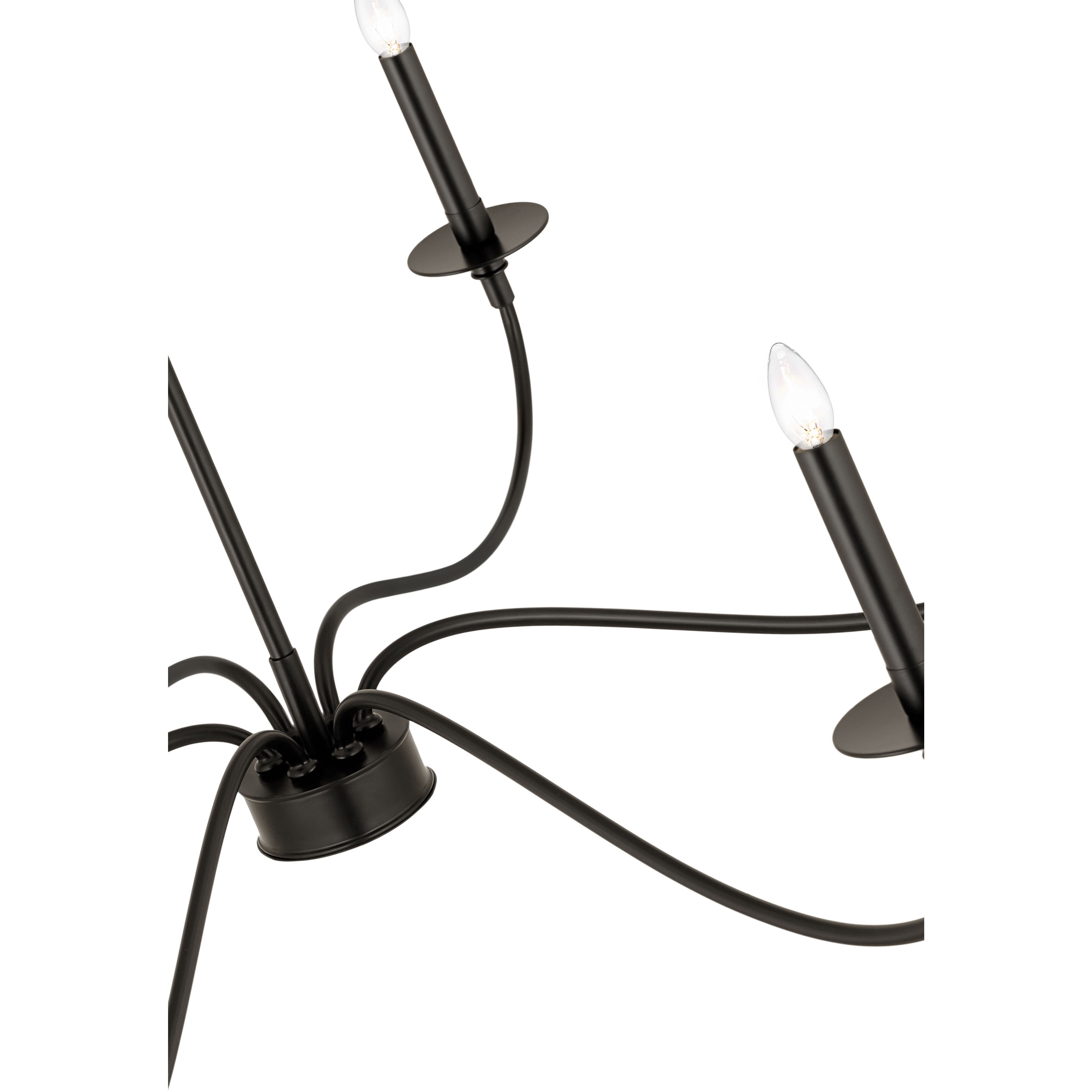 Arrington 6 Light 42 inch Matte Black Chandelier Ceiling Light