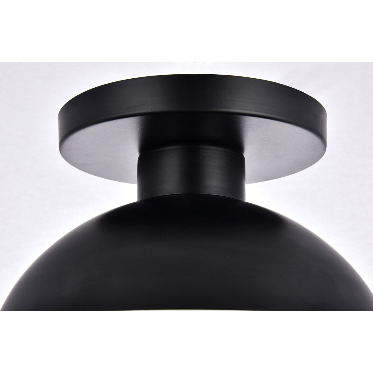 Eclipse 1 Light 12 inch Black Flush Mount Ceiling Light
