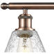 Ballston Cindyrella 3 Light 26 inch Antique Copper Bath Vanity Light Wall Light in Incandescent, Seedy Glass