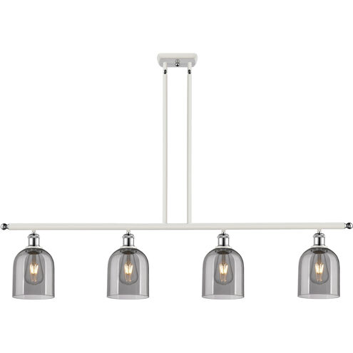 Ballston Bella 4 Light 48 inch White Polished Chrome Stem Hung Island Light Ceiling Light