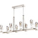 Gem LED 18 inch Satin Nickel with Crystal Chandelier Ceiling Light 