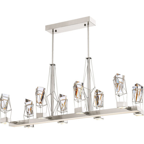 Gem LED 18 inch Satin Nickel with Crystal Chandelier Ceiling Light