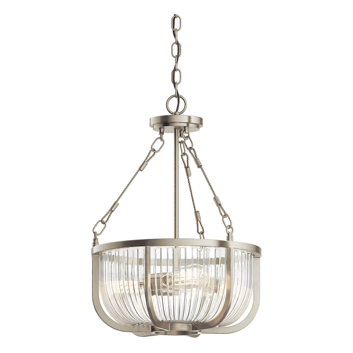 Roux 3 Light 16 inch Brushed Nickel Pendant Ceiling Light