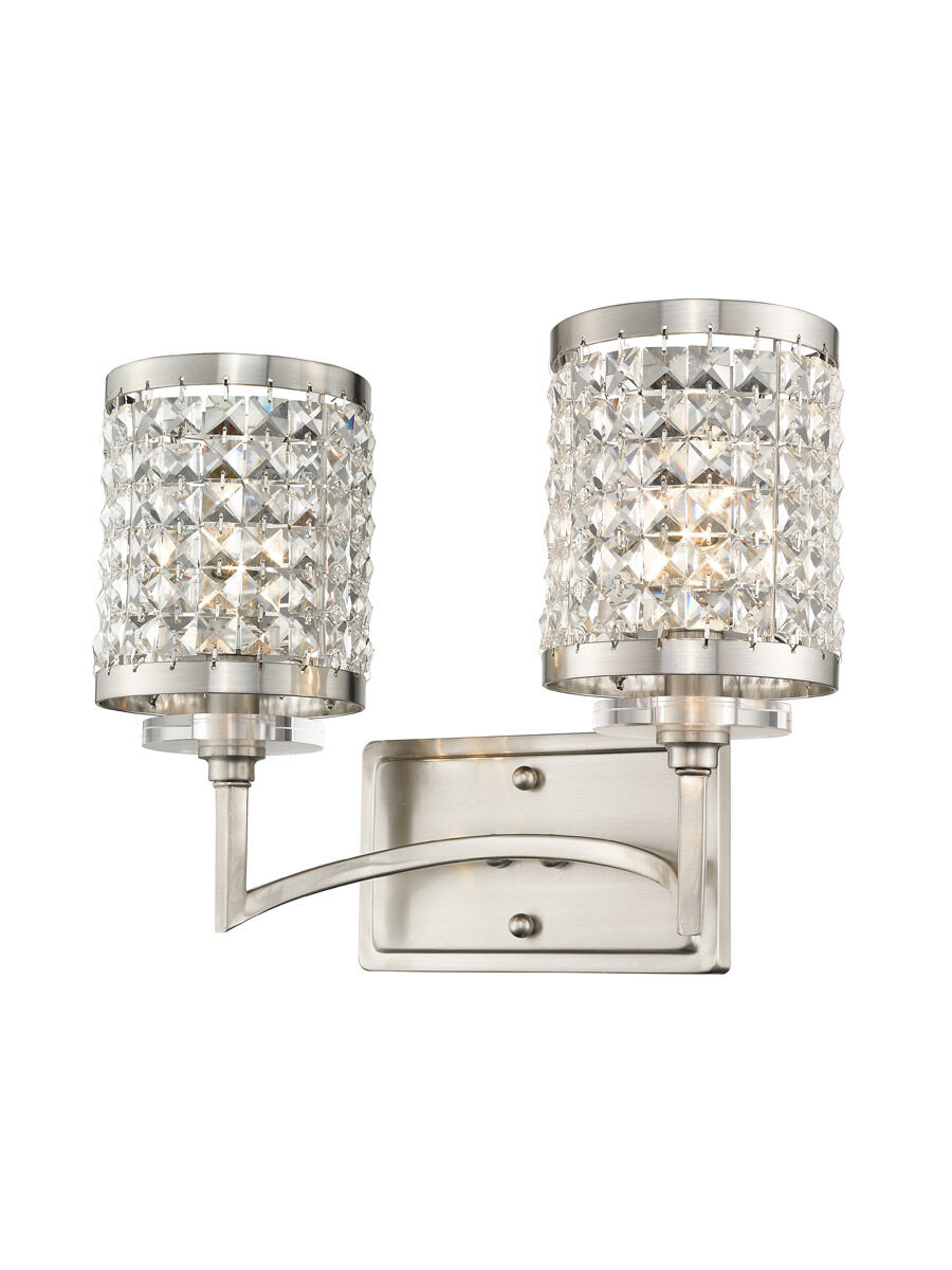 Grammercy 2 Light 14 inch Brushed Nickel Bath Vanity Wall Light