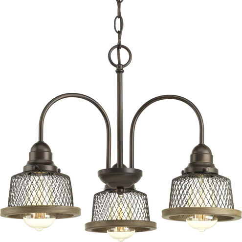 Biarritz 3 Light 20 inch Antique Bronze Chandelier Ceiling Light