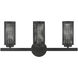 Industro 3 Light 24 inch Black with Brushed Nickel Accents Vanity Sconce Wall Light